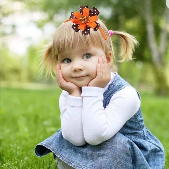 Thanksgiving Turkey Headband and Hair Clips NEW - Picture 4 of 6